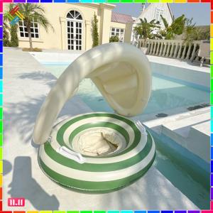 Baby Pool Float Inflatable Ring with Leakproof Seal for Safe Water Fun Brightly Colored Kids Swimming Accessory