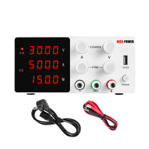 Nice-power Lab DC Power Supply 30V 10A Adjustable Laboratory Power Source Digital For Phone Repair + Short Circuit Protection for charging repairing electroplating tattooing etc.