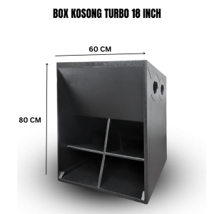 Box Kosong Turbo 18 Inch Pasif Bahan Meranti Merah - Anti Gores - Anti Karat - Glodok Audio Store