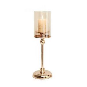 ILOIQD Luxury Metal Glass Candle Holders Detachable Transparent European Style Candlestick Elegant Columnar Nordic Glass Candle Stand Wedding