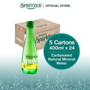 Spritzer Sparkling Natural Mineral Water With Lemon - 5 cartons bundle (400ML X 24)
