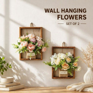 Wall Hanging Flower Frame Nordic Artificial Floral Wall Decor Living Room Bedroom Cafe Home