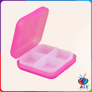 AIK กล่องยา มินิ กล่องสีสันลูกกวาด หลายช่อง กล่องยาแบบพกพา สปอตสินค้า Cross-packing pill box