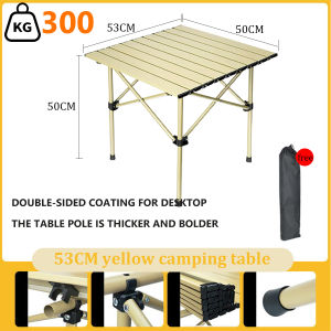 Ultra-Light Aluminum Portable Folding Picnic Table for Outdoor Activities