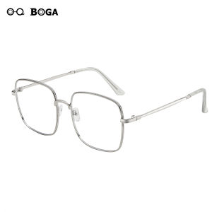 OQ BOGA 4 Colors Fashion Glitter Border Metal Square Frame Anti Blue Light Computer Glasses Women Men Eye Protection Eyewear