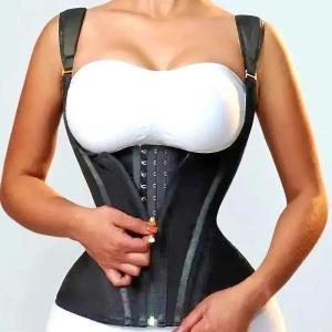 Shapewear Fajas Colombianas Girdles Double Compression Vest Top Waist Trainer Corset with Zipper Hook Flat Belly Slimming Body Shaper Belt