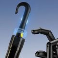 TORAS Bent handle umbrella with waterproof umbrella cover, commercial long handle golf umbrella, enlarged and thickened black rubber, sun and rain resistant dual-use umbrella. 