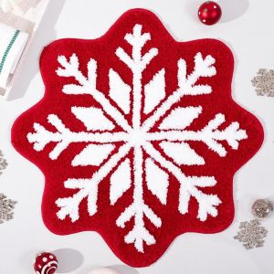 MODERNLUX Thiết kế ông già Noel Thảm cửa Giáng sinh Thấm hút Hấp thụ nước Tấm thảm cửa Đa chức năng Không trượt Thảm cửa Sử dụng trong phòng tắm