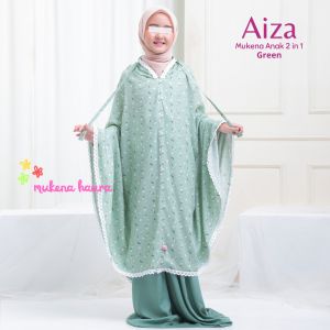 Mukena Anak Remaja Aiza 2in1 Resleting Dagu Bahan Rayon