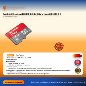 SanDisk Ultra microSDHC UHS-I Card Carte microSDHC UHS-I