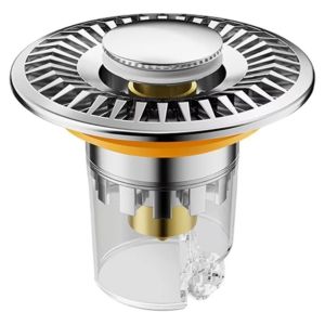 YANGS Multi-functional Strainer Detachable Drain Stopper Easy Installation Fast Drainage System Push-type Bounce Cores System Detachable Design Drain Filter Bathtub Drain