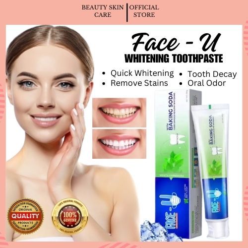 AUTHENTIC FACE Toothpaste Baking Soda Teeth Whitening Toothpaste Deep