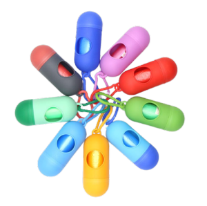 Pemangang Beg Poop Pill Shape Pet Poop Bag Dispenser Waste Garbage Bags Carrier Holder Dispenser  袋子收纳器