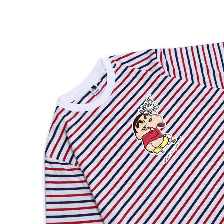 IMPACTWEARHOUSE | T SHIRT OVERSIZE STRIPE | SALUR OVERSIZE | Shinchan