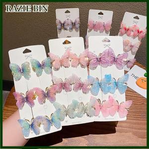 RAZIE BIN Colorful Butterfly Hairpins Girl Hair Clips Barrettes Women Sweet Hair Ornament Rainbow Headwear Fashion Hair Accessories