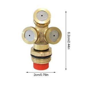 หัวฉีดพ่นละอองน้ำ 3 ทาง (มีไส้กรอง) ใช้กับข้อต่อ 4 หุน หรือ 1/2 นิ้ว