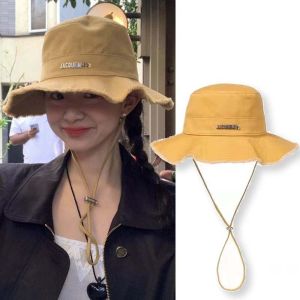 JEWELS1 ง่ายๆ หมวกชาวประมงขอบดิบ ที่บังแดด พับเก็บได้ หมวกป้องกันแสงแดด หมวกปีกเก่า สไตล์เกาหลีแบบ หมวกทรงถังแบบบาง สำหรับผู้หญิง