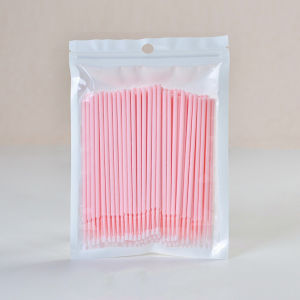 【200Pcs】Disposable Micro Brush Eyelash Cleaner Stick Makeup Brush Removal Cotton Swab Brush