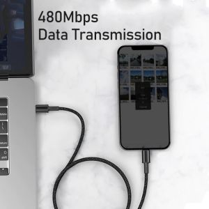 Cáp sạc nhanh Baseus High Density Braided Fast Charging Data Cable Type C to Lightning 20W CATLGD