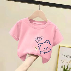 áo thun gia đinh áo trắng bé gái bé trai áo gấu hello cute mới nhất size 5-90kg