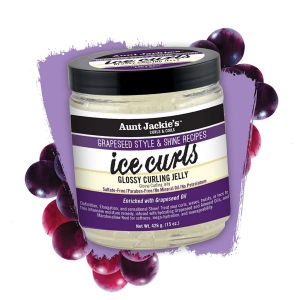 Gel tạo nếp tóc Aunt Jackies Grapeseed Style and Shine Recipes Ice Curlsl - Hydrat hóa làm mềm và làm cho sóng tóc lọn tóc và cuộn dễ dàng hơn để tạo kiểu Giúp tóc giảm co rút và giảm thiểu xoăn cứng