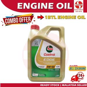 S2U Original Engine Oil Castrol EDGE 5W40 SN/CF ACEA A3/B3 4Liter Fully Synthetic Minyak Hitam Enjin Kereta 5W-40