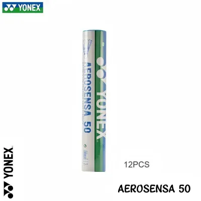 YONEX AEROSENSA 50 BWF Approved Official Tournament Shuttlecock 6/12 PCS Per Tube Precision-Manufactured Goose Feather Durable & Stable Flight for Training & Competition