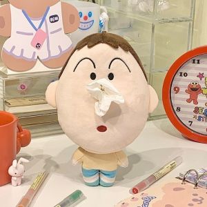 Crayon Shin-Chan Tissue Box  Plush Doll Funny Tissue Box Keychain Bag Backpack Pendant Boochan Gift