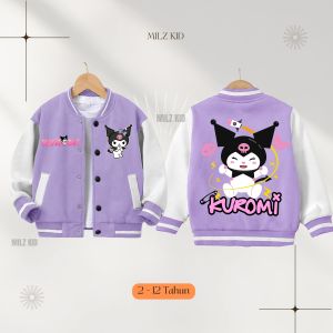 Jaket Baseball & Zipper Anak Perempuan / Laki Laki Usia 2 - 12 Tahun | Kuromi BD |