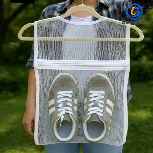 BECORATE Folding Shoes Drying Net Windproof Reusable Slippers Drying Rack Mesh Laundry Bag Balcony