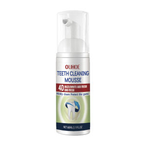 OUHOE Teeth Brightening Mousse Eliminating Oral Odor Removal Smoke Plaque Stains Refresh 60ml