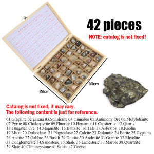 Rock Specimen Rock Collection 24/42/100 Pieces Stone Collection Sample for Mineral Scientific Experiments and Ore Specimens