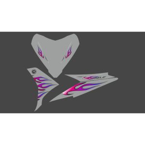 Striping Stiker Transparan MX 135 New Variasi Flame Striping Jupiter MX 135 New /NJMX Motif Api - SMX35-UV - GSI