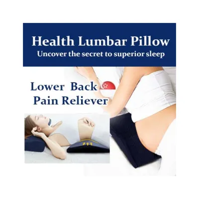 【LOCAL STOCK】Long Lumbar Chiropractic Memory Foam Pillow Ergonomic Support Pillow for Back Pain Reliever-Fibervisco™ Lyocell Washable Breathable Cover (White)