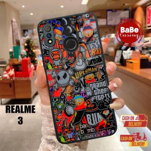 Casing Realme 3 Case Terbaru Grafity 02 Kesing Realme 3 Hardcase Softcase Glossy