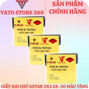 Giấy note ghi chú GSTAR GS-36 màu vàng 3x3 75mm x 75mm 100 tờ