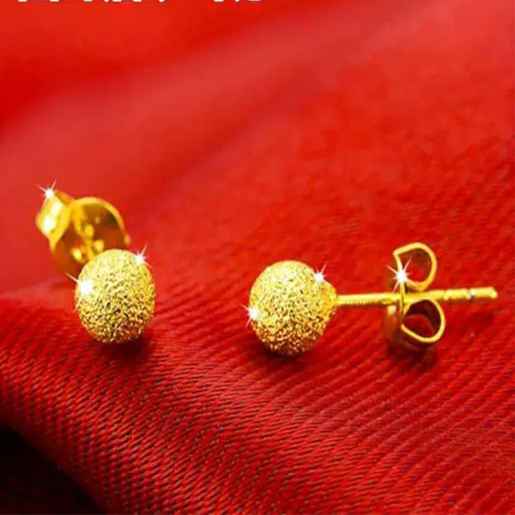 Hot Sale New Pure Gold 18k Pawnable Legit Gold Earrings From Woman