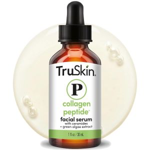 TruSkin Peptide Serum for Face with Tripeptide-29 & Ceramides 1 fl oz Multi-peptide formula with Ceramides helps support collagen skin barrier & firmer-looking skin for smoother texture
