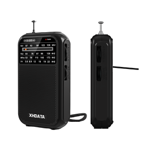 XHDATA D-220 Portable FM1-2 Radio | MW (9K/10K) /SW 4 Bands Portable Pocket Radio|High Sensitivity DSP Digital Radio | Rechargeable Car Radio | 2AA Battery