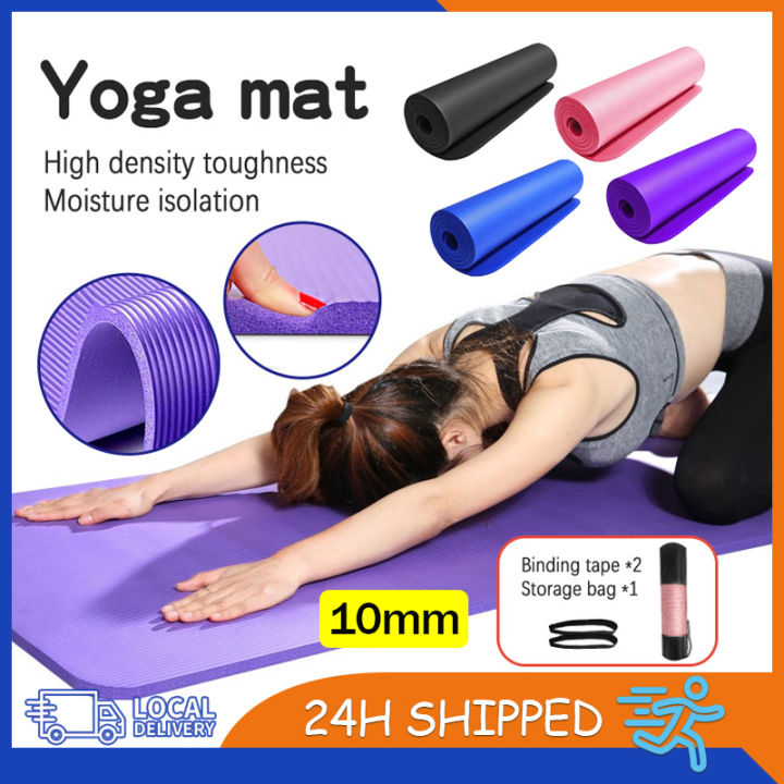 10MM Thick Yoga Mat AntiSlip Sports Fitness Mat NBR Gym Dance Exercise