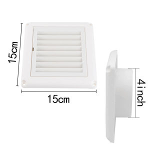 4inch/6inch PVC Fixed Exhaust Louver With Screen Louver Vent Grille Cover For Home Office