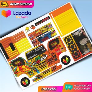 Pola Stiker Miniatur Truk Oleng Ukuran Besar