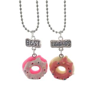 Pack of 2 Charming Dessert And Cake Pendant Necklace Set Representing Sweet Friendship Perfect For Daily Wear