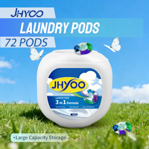 JHYOO 5-Chamber Laundry Detergent Beads 72pcs Single Box Original Pack 5-in-1 Cleaning & Clothing Care