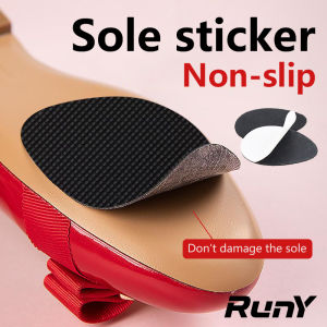 RunY 1 Pair Sole Non-slip Sticker Insole Protective Pad Wear-Resistant Noise Reduction High-Heeled