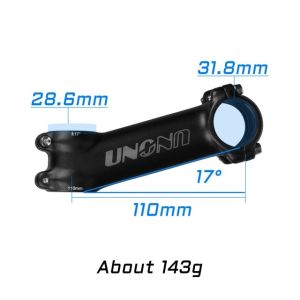UNO Stem MTB Road Bike Stem 31.mm 17 Degree Ultralight Aluminum Alloy Negative Stem Bike Handlebar