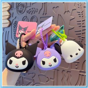 Cartoon Sanrio Coin Chase Keychain Pochacco Creative Exquisite Kawaii Cinnamoroll Kuromi My Melody Headset Bag Pendant