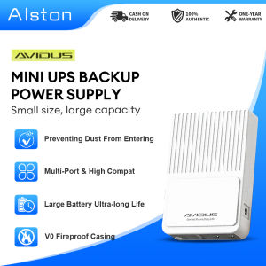 AVIDUS S110 10400mAh 2A Mini UPS Backup Power Supply 5V 9V 12V Voltage Adaptation Output For indoor CCTV Camera Wifi Router