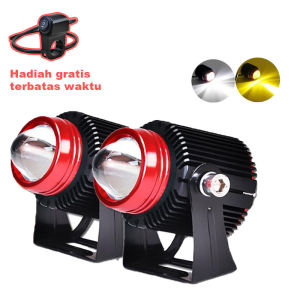 Lampu Motor LED 20W Universal - Tahan Air Warna Ganda Putih Kuning
