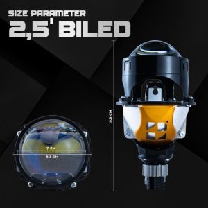 MODIFIKASIMARKET - iSUN BILED BI LED BI-LED 2.5 Inch / 3 Inch DC 12V 55W Lensa Projector Blue Lens Projie